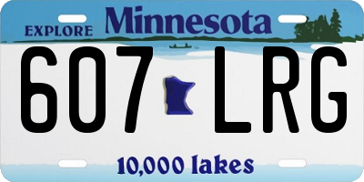 MN license plate 607LRG