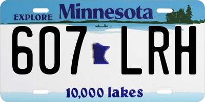 MN license plate 607LRH