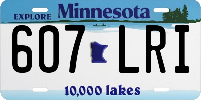 MN license plate 607LRI