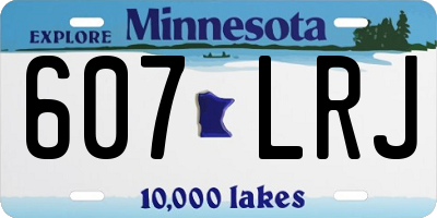 MN license plate 607LRJ
