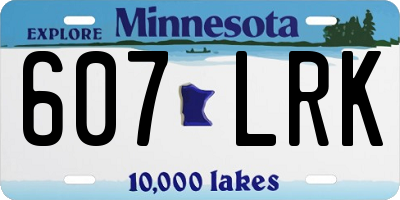 MN license plate 607LRK