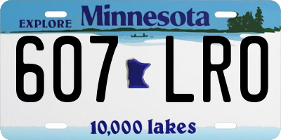 MN license plate 607LRO