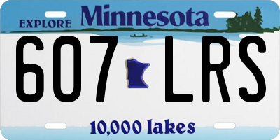 MN license plate 607LRS