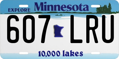 MN license plate 607LRU