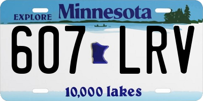 MN license plate 607LRV