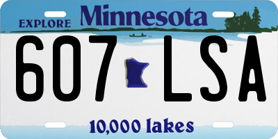 MN license plate 607LSA