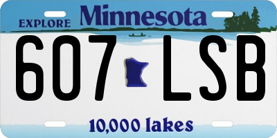 MN license plate 607LSB
