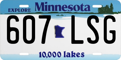 MN license plate 607LSG