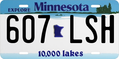 MN license plate 607LSH