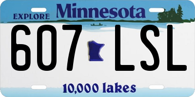MN license plate 607LSL