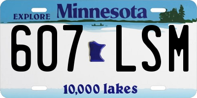 MN license plate 607LSM