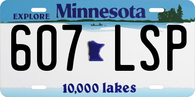 MN license plate 607LSP