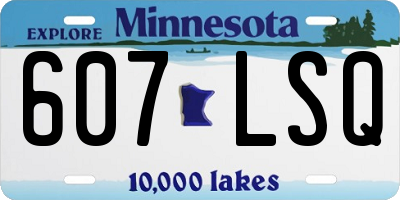 MN license plate 607LSQ