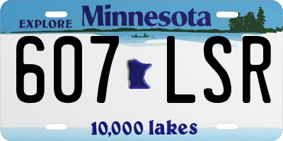MN license plate 607LSR