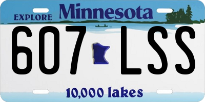 MN license plate 607LSS
