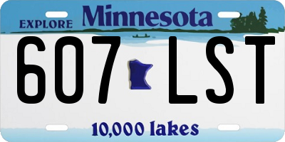 MN license plate 607LST