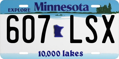 MN license plate 607LSX