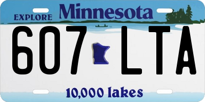 MN license plate 607LTA