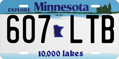 MN license plate 607LTB
