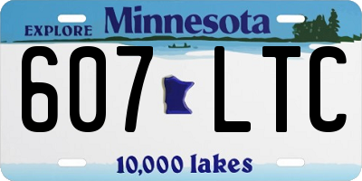MN license plate 607LTC