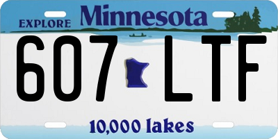MN license plate 607LTF