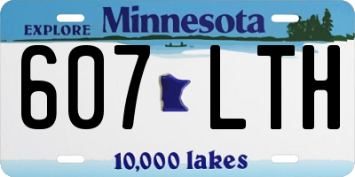 MN license plate 607LTH