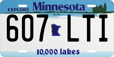 MN license plate 607LTI