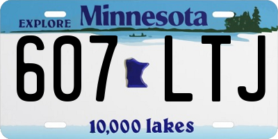 MN license plate 607LTJ