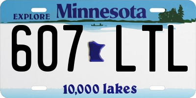 MN license plate 607LTL