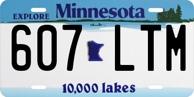 MN license plate 607LTM