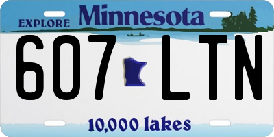 MN license plate 607LTN