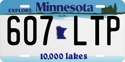 MN license plate 607LTP