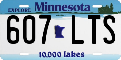 MN license plate 607LTS