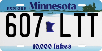 MN license plate 607LTT