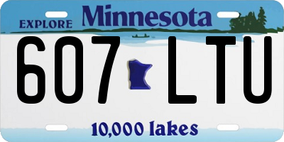 MN license plate 607LTU