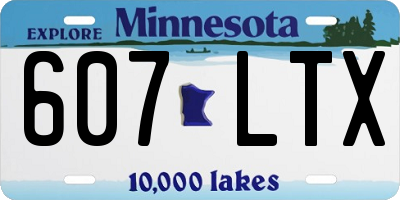 MN license plate 607LTX