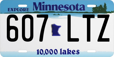 MN license plate 607LTZ