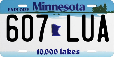 MN license plate 607LUA