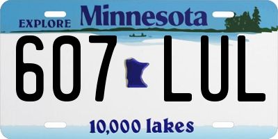 MN license plate 607LUL