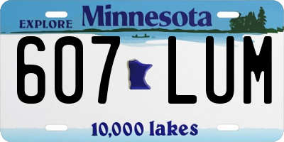 MN license plate 607LUM