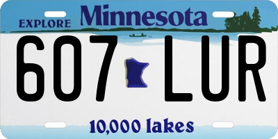 MN license plate 607LUR