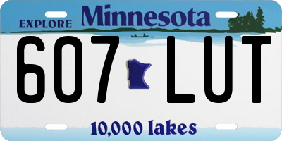 MN license plate 607LUT