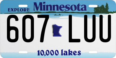 MN license plate 607LUU