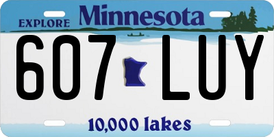 MN license plate 607LUY