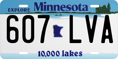 MN license plate 607LVA