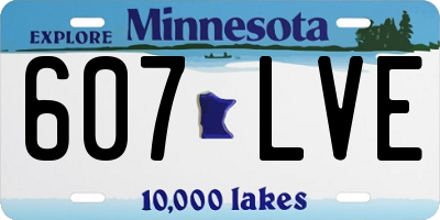 MN license plate 607LVE