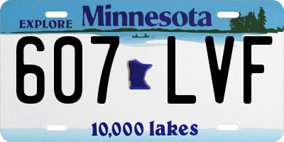 MN license plate 607LVF
