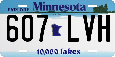 MN license plate 607LVH