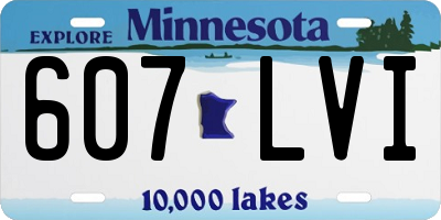 MN license plate 607LVI
