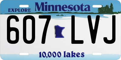 MN license plate 607LVJ